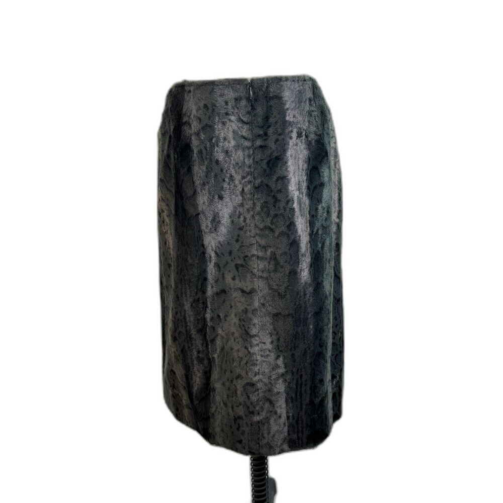 Vintage 90s | Philippe Adec Paris | Animal Print Faux Fur Gray | Sz 4 / 36 EU - Picture 7 of 7